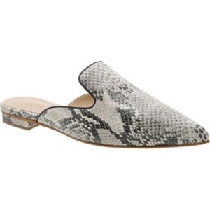 Schutz Tracy Leather Embossed Mule Snake 8